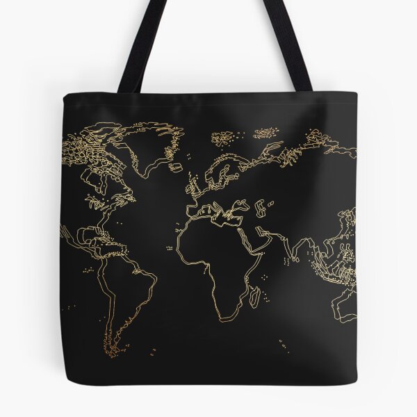Item preview, Gold World Map designed and sold by NathanNoye.