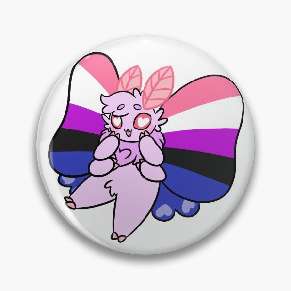 Item preview, genderfluid pride moth  designed and sold by Megan Spelthan.