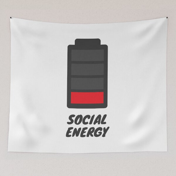 Item preview, Social Energy - Low Battery designed and sold by wordist.