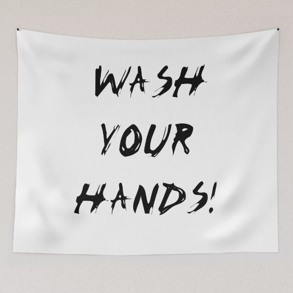 Item preview, Wash Your Hands! (Black) designed and sold by Kadeda.