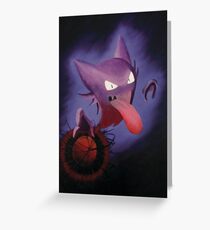 Pokemon - Haunter used Shadowball! Greeting Card