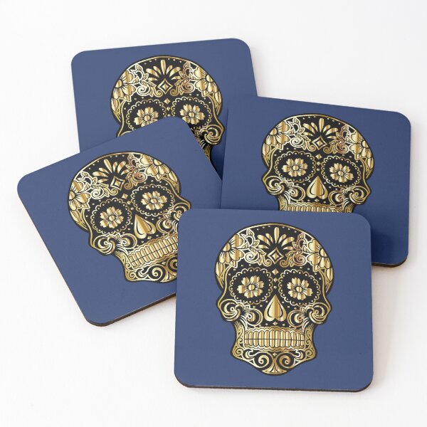 Item preview, Gold sugar skull designed and sold by KevinVee.