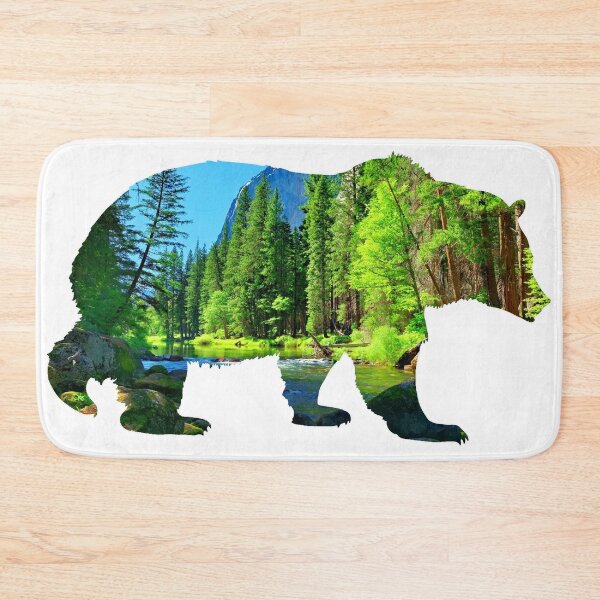 Item preview, Bear Silhouette Green Forest Cutout designed and sold by nickp1480.