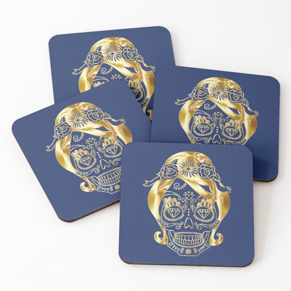 Item preview, Female Gold sugar skull designed and sold by KevinVee.