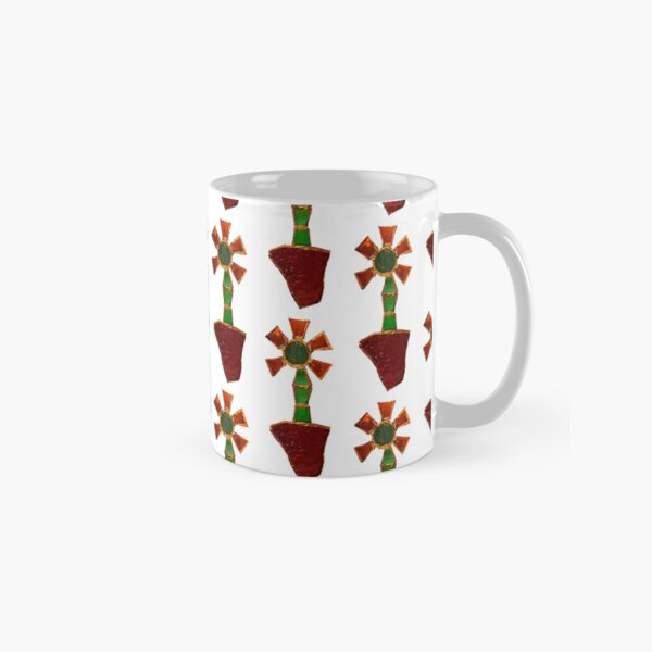 Geometric Poppy in Stained Glass Classic Mug