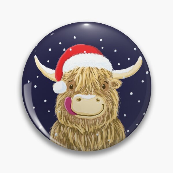 Item preview, Scottish Highland Cow In The Christmas Snow designed and sold by brodyquixote.