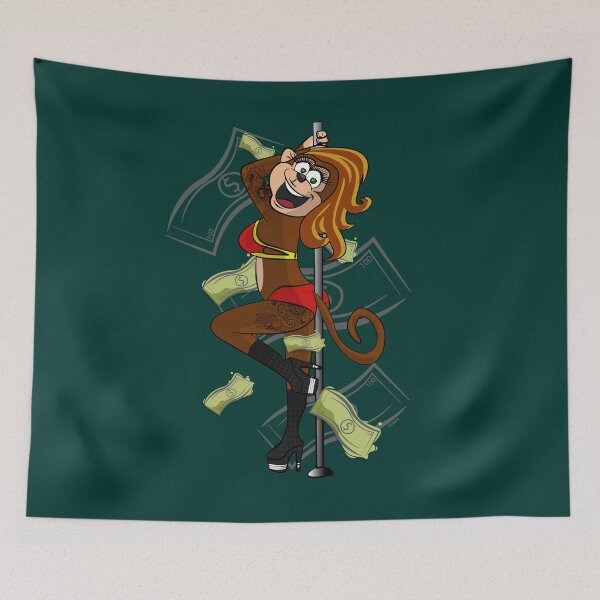 Item preview, Sexy Pole Dancing Monkey Funny and Cute Cartoon designed and sold by EddieBalevo.