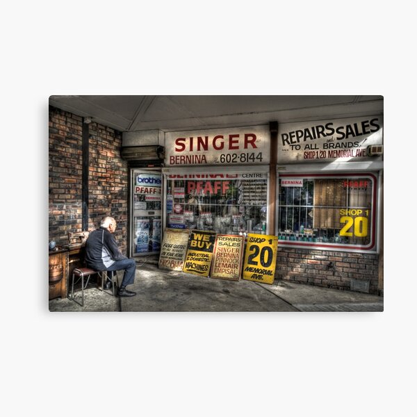 An old sewing shop in Liverpool Canvas Print