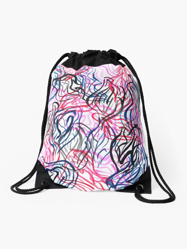Thumbnail 1 of 3, Drawstring Bag, Vibrations designed and sold by amberkstudios.