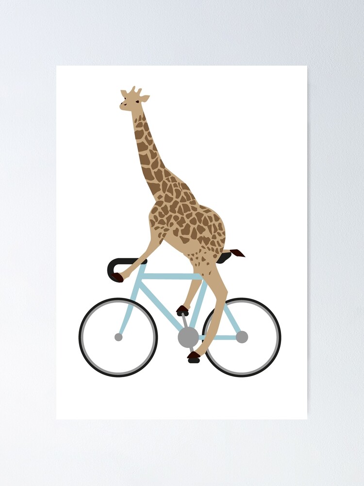 giraffe on a bike