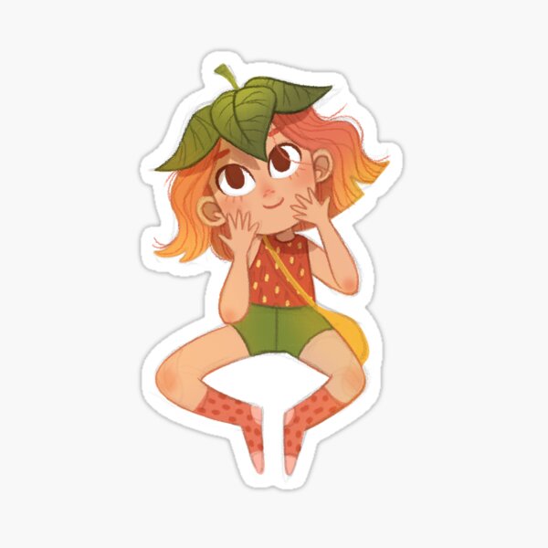 Strawberry Girl Sticker