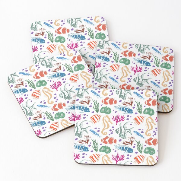 Item preview, pretty sea fishes and corals pattern designed and sold by AsyaTury.