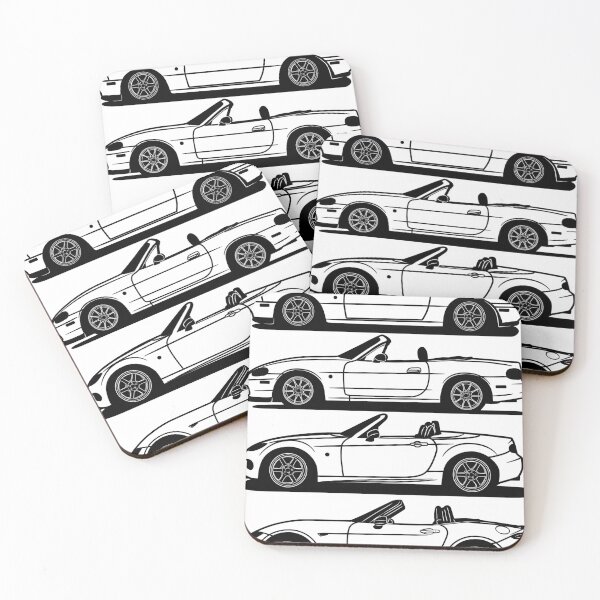 Item preview, Mazda MX5 Miata Generations Best Shirt Design designed and sold by CarWorld.