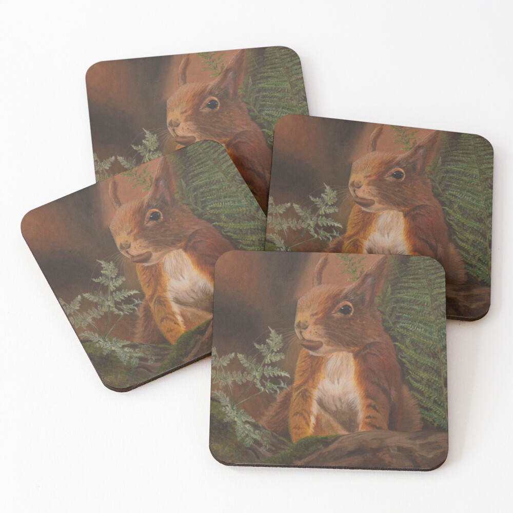 Formby Red Squirrel Coasters (Set of 4)