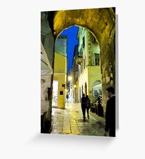 night scene in Split Greeting Card