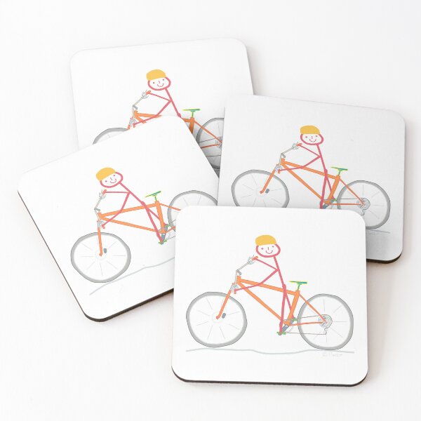 Item preview, Fahrrad Strichfrau Stick figure bike mtb downhill trekking tour designed and sold by KlareLinie.