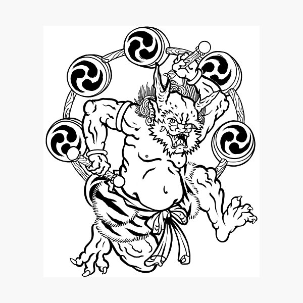 Rajin Japanese God Photographic Print