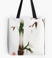 Little Lady - Zen bamboo ladybug painting Tote Bag