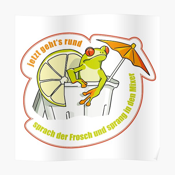 Frog in the blender Poster