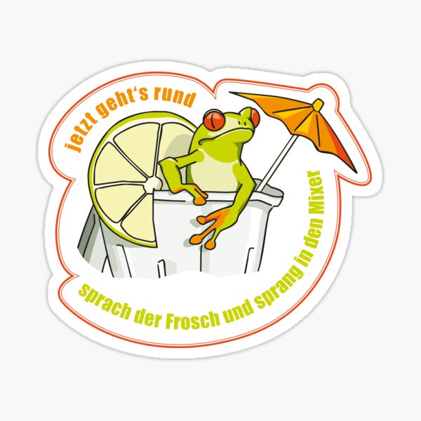 Frog in the blender Sticker