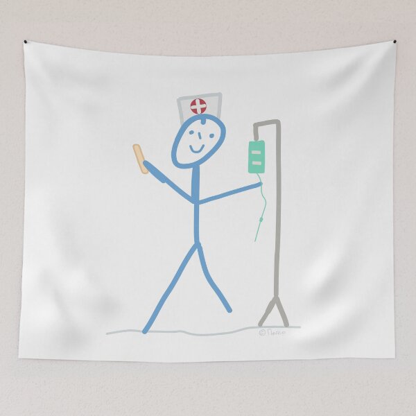 Item preview, Nurses stick figure healthy help job work hospital designed and sold by KlareLinie.
