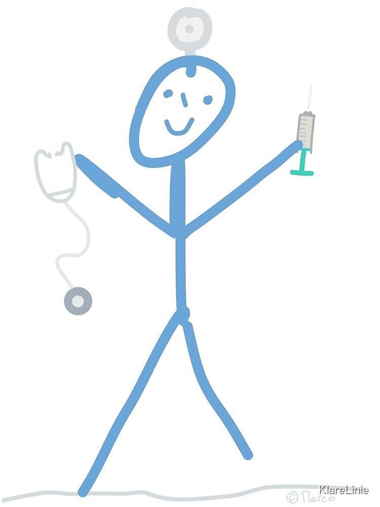 Doctor Stick Figure Help Health Pill Doctor Medic Poster By Klarelinie Redbubble 