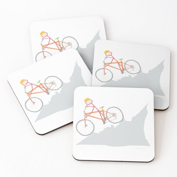 Item preview, Mountain bike bicycle dash woman stick figure bike mtb downhill trekking tour designed and sold by KlareLinie.