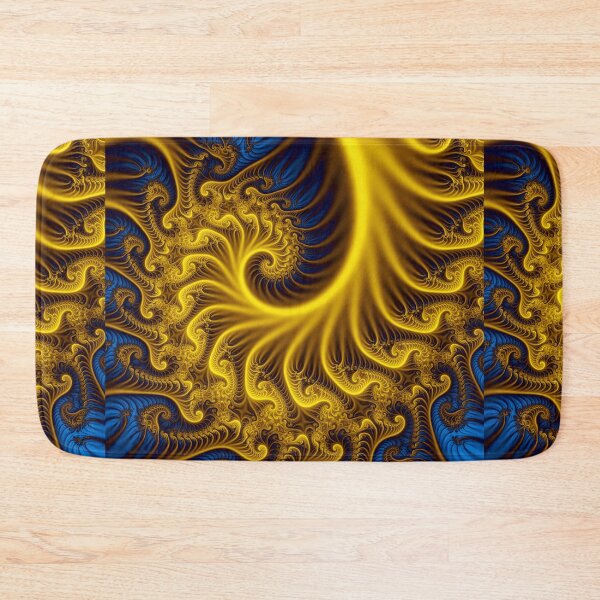 Item preview, Yellow and Blue Spiral Fractal Pattern designed and sold by pinkal.