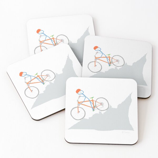 Item preview, Mountain bike bicycle stick figure bike mtb downhill trekking tour designed and sold by KlareLinie.