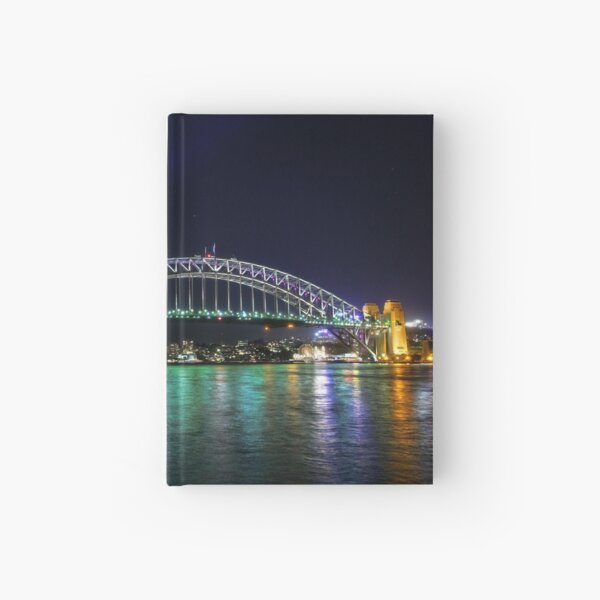 Sydney Harbour Bridge at Night Hardcover Journal