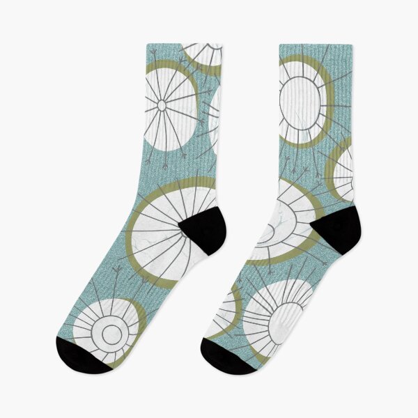Item preview, Retro Atomic Abstract Dandelion Clocks on Blue designed and sold by MarbleCloud.