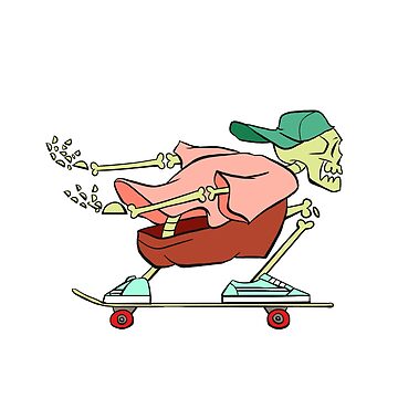 Artwork thumbnail, Skateboarding skeleton by Asyush