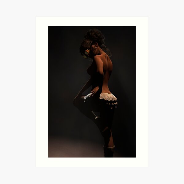 Chantilly - Steampunk Burlesque Render Art Print