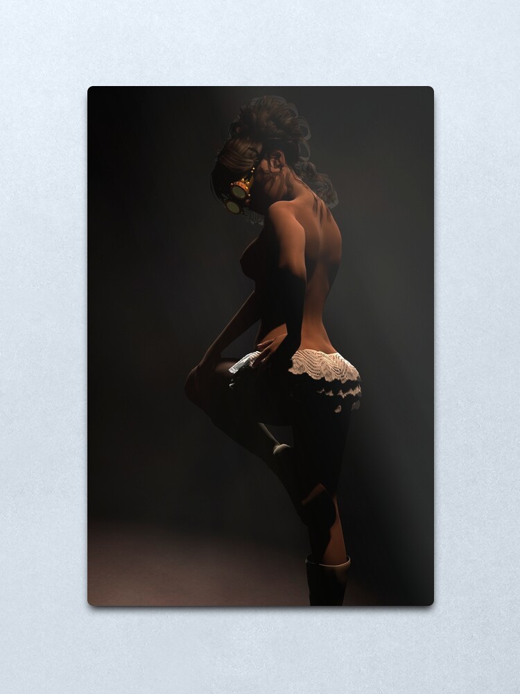 Vista alternativa de Lámina metálica Chantilly - Steampunk Burlesque Render