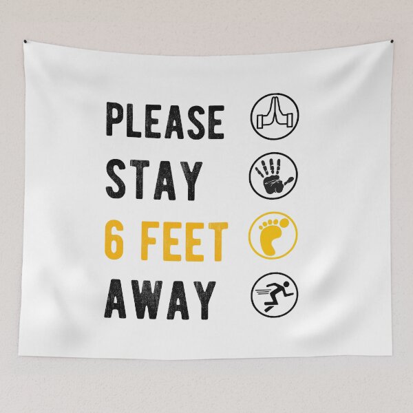 Item preview, PLEASE STAY 6 FEET AWAY designed and sold by AnimaLovers.