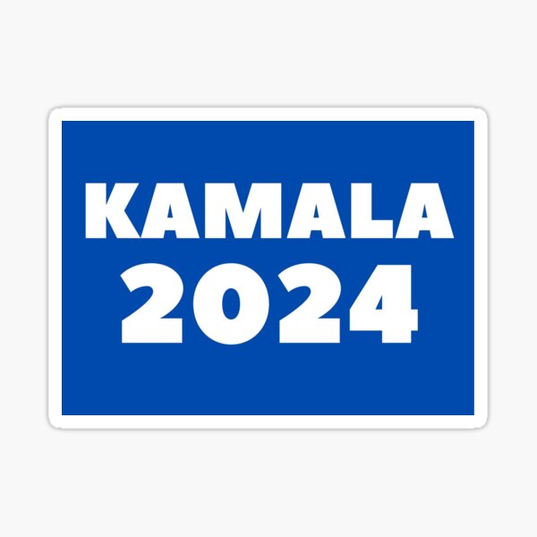 "Kamala 2024 Blue" Sticker by JonahW08 Redbubble