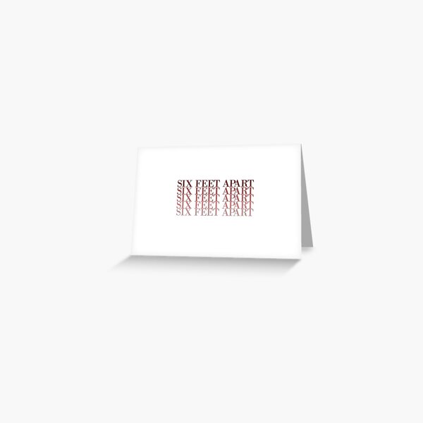 Six Feet Apart Greeting Card
