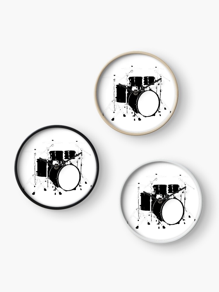 Reloj for Sale con la obra «Batería blanca y negra» de Rocket-To