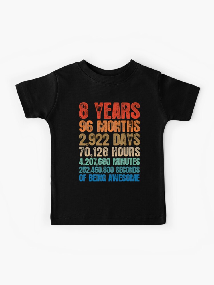 Vintage January 2012 Outfit 8th Birthday Gift 8 Years Old T-Shirt