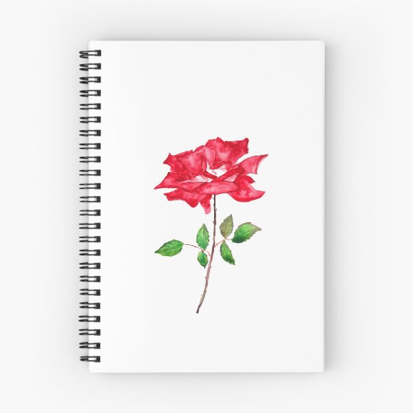 Item preview, hand painted red rose flower watercolor  designed and sold by ColorandColor.