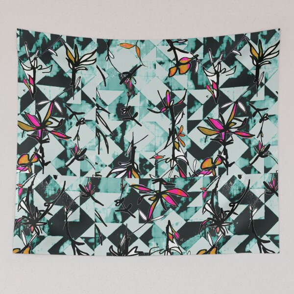 Item preview, Post Modern Floral Geometric Pattern designed and sold by FETtees.