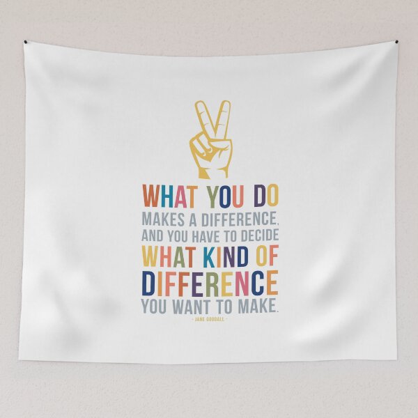 Item preview, What You Do Makes a Difference Jane Goodall Quote designed and sold by Kristen Glanzmann.