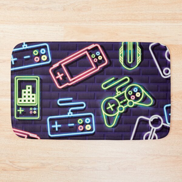 Item preview, Neon Video Game Accessories Pattern designed and sold by anziehend.
