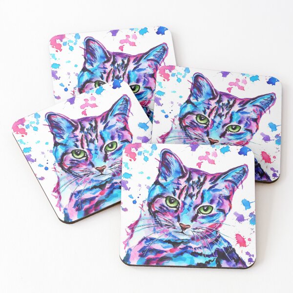 Item preview, Colourful Watercolour Kitty designed and sold by SaltySerenity.