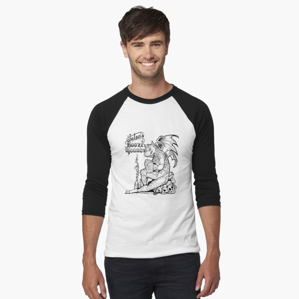 Satan's Booze Hounds Baseball ¾ Sleeve T-Shirt