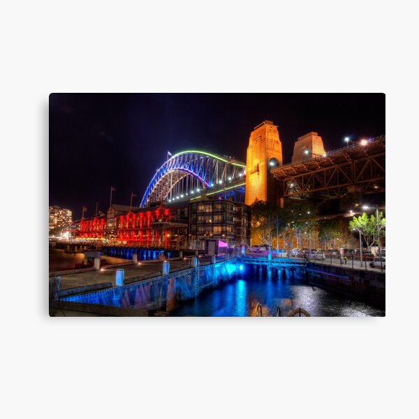 The Sydney Harbour Bridge at Vivid Sydney 2014 Canvas Print