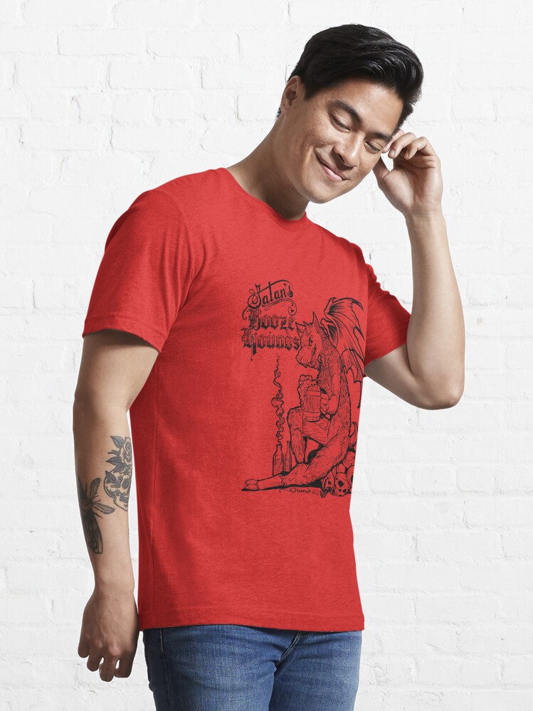 Alternate view of Satan's Booze Hounds RED Essential T-Shirt
