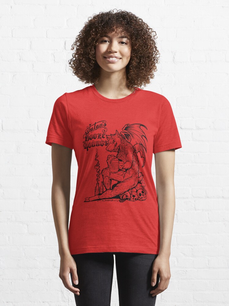 Alternate view of Satan's Booze Hounds RED Essential T-Shirt