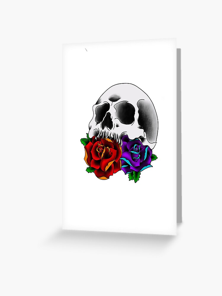 Gothic Rose & Skull Gift Wrap – Spooky Cat Press