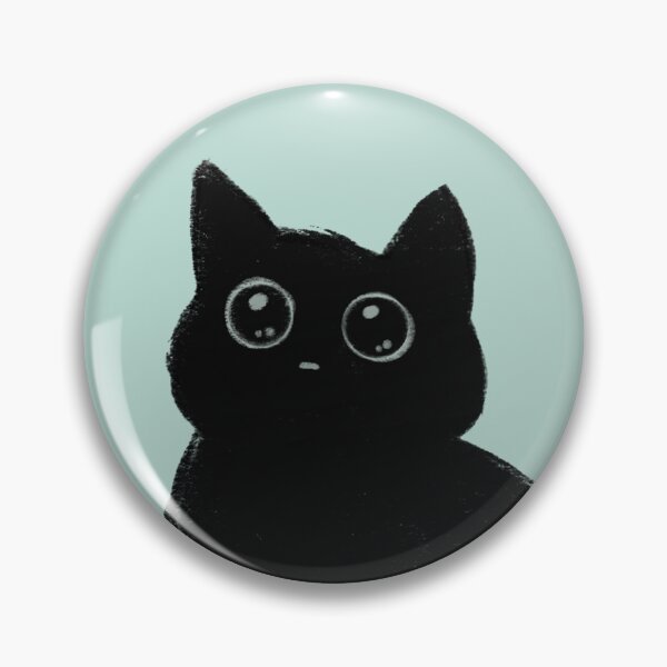 Item preview, Black Cat Button designed and sold by ellenent.